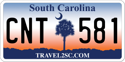 SC license plate CNT581
