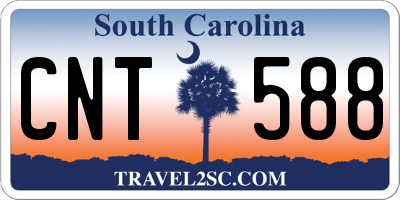SC license plate CNT588