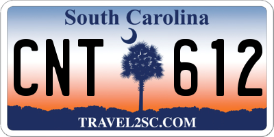 SC license plate CNT612