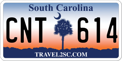 SC license plate CNT614