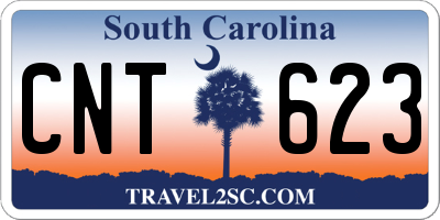 SC license plate CNT623
