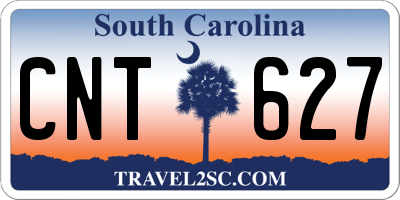 SC license plate CNT627