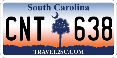 SC license plate CNT638