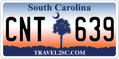 SC license plate CNT639