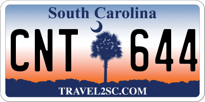 SC license plate CNT644