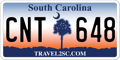 SC license plate CNT648