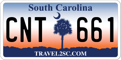 SC license plate CNT661