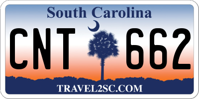 SC license plate CNT662