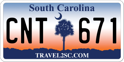 SC license plate CNT671