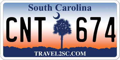 SC license plate CNT674