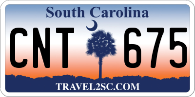 SC license plate CNT675