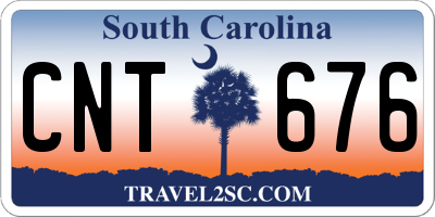 SC license plate CNT676