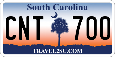 SC license plate CNT700