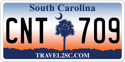 SC license plate CNT709