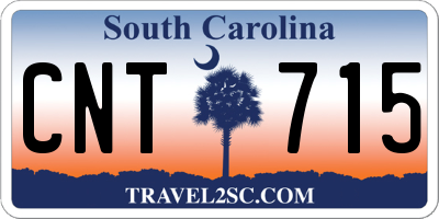SC license plate CNT715