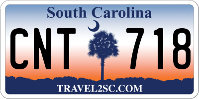 SC license plate CNT718