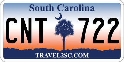 SC license plate CNT722
