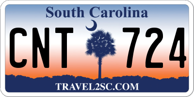 SC license plate CNT724
