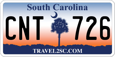 SC license plate CNT726