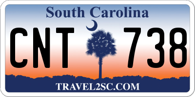SC license plate CNT738