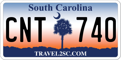 SC license plate CNT740