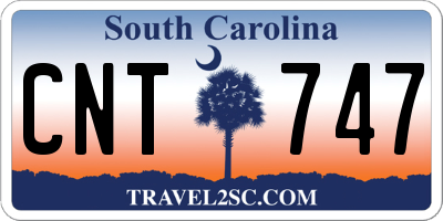 SC license plate CNT747