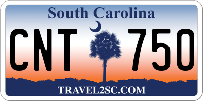 SC license plate CNT750
