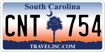 SC license plate CNT754
