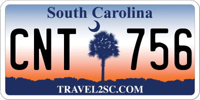 SC license plate CNT756