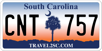 SC license plate CNT757