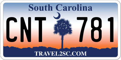 SC license plate CNT781