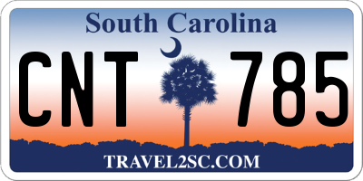 SC license plate CNT785