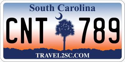 SC license plate CNT789