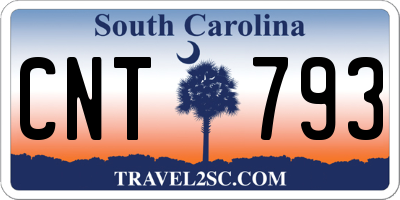 SC license plate CNT793