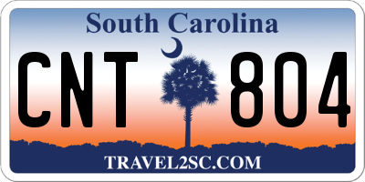 SC license plate CNT804