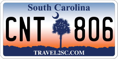 SC license plate CNT806
