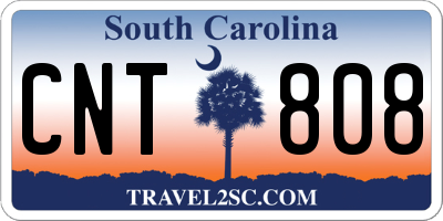 SC license plate CNT808