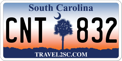 SC license plate CNT832