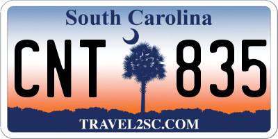 SC license plate CNT835