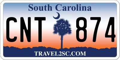 SC license plate CNT874