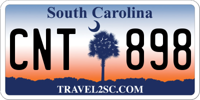 SC license plate CNT898