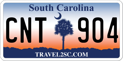 SC license plate CNT904