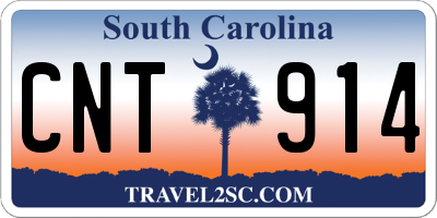 SC license plate CNT914