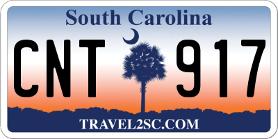 SC license plate CNT917