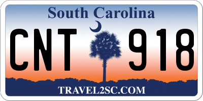 SC license plate CNT918