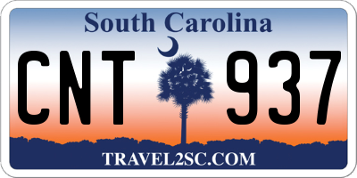 SC license plate CNT937