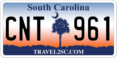 SC license plate CNT961