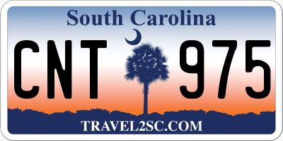 SC license plate CNT975