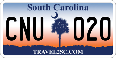 SC license plate CNU020
