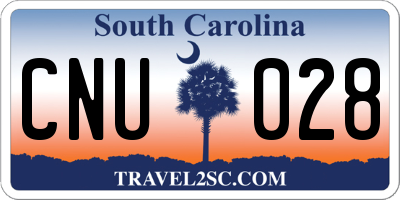 SC license plate CNU028